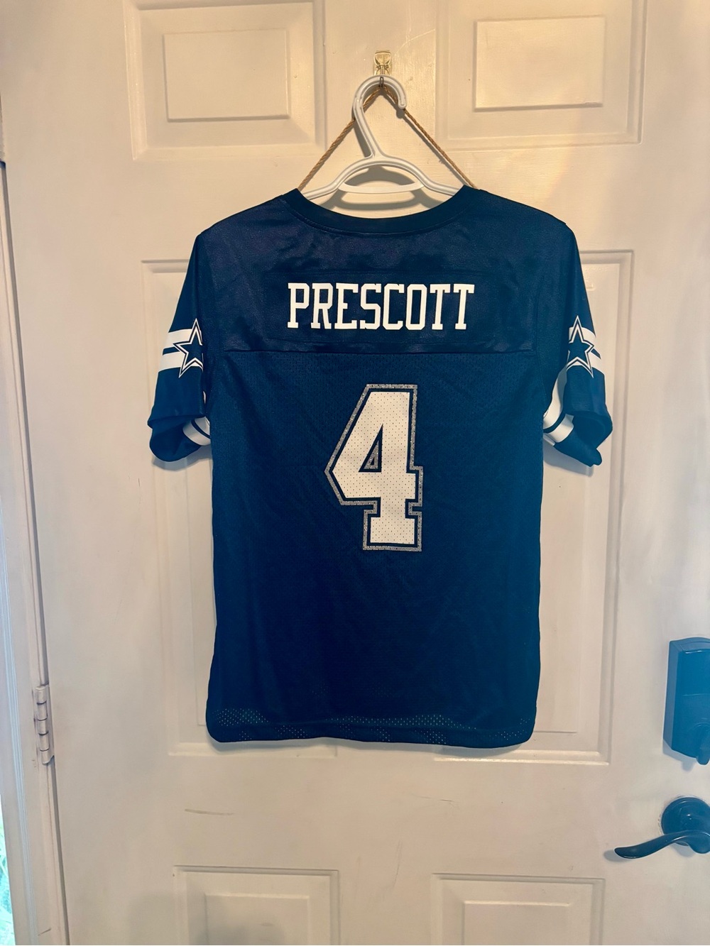 Youth Navy Prescott #4 Football Jersey - Team Style